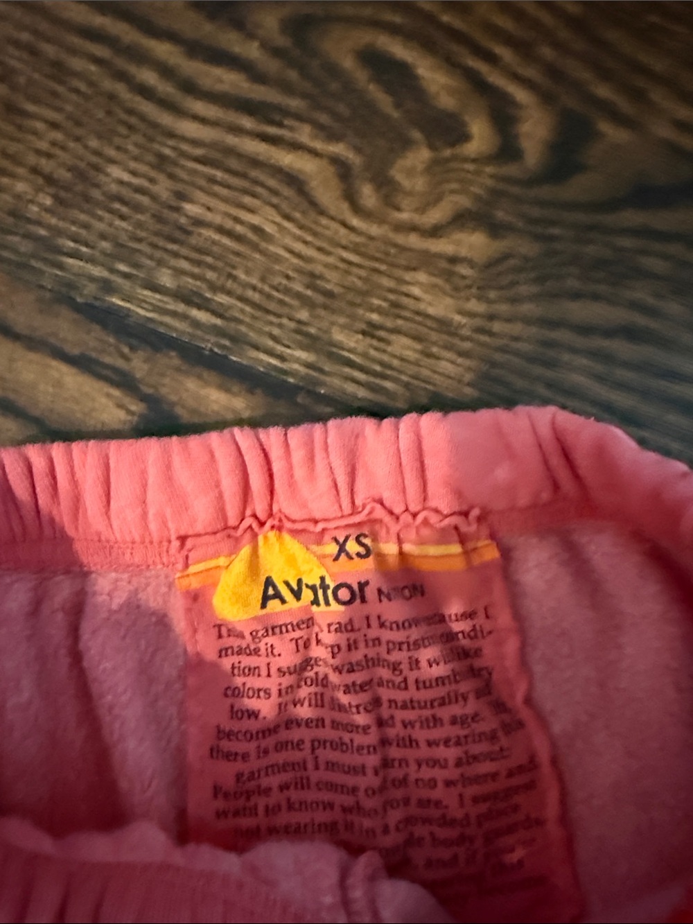Aviator Nation Pink Sweatpants with Orange & Red Side Stripes - Picture 3 of 3